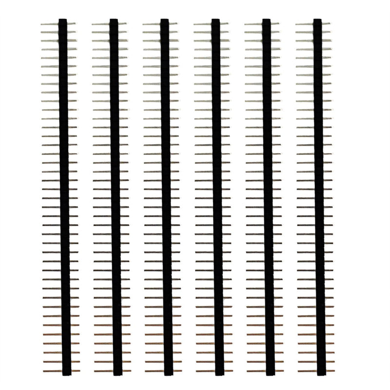[Australia - AusPower] - 100pcs Male Header Pins, Lystaii Straight Single Row 40 Pin 0.1 Inch (2.54mm) Male Pin Header Connector PCB Board Pin Connector Electronic Component Raw Materials 