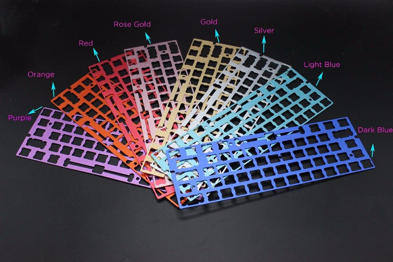 [Australia - AusPower] - ANSI Costar Stabilizers Anodized Aluminum Positioning Board Plate Support for GH60 60% Keyboard DIY (Black) Black 