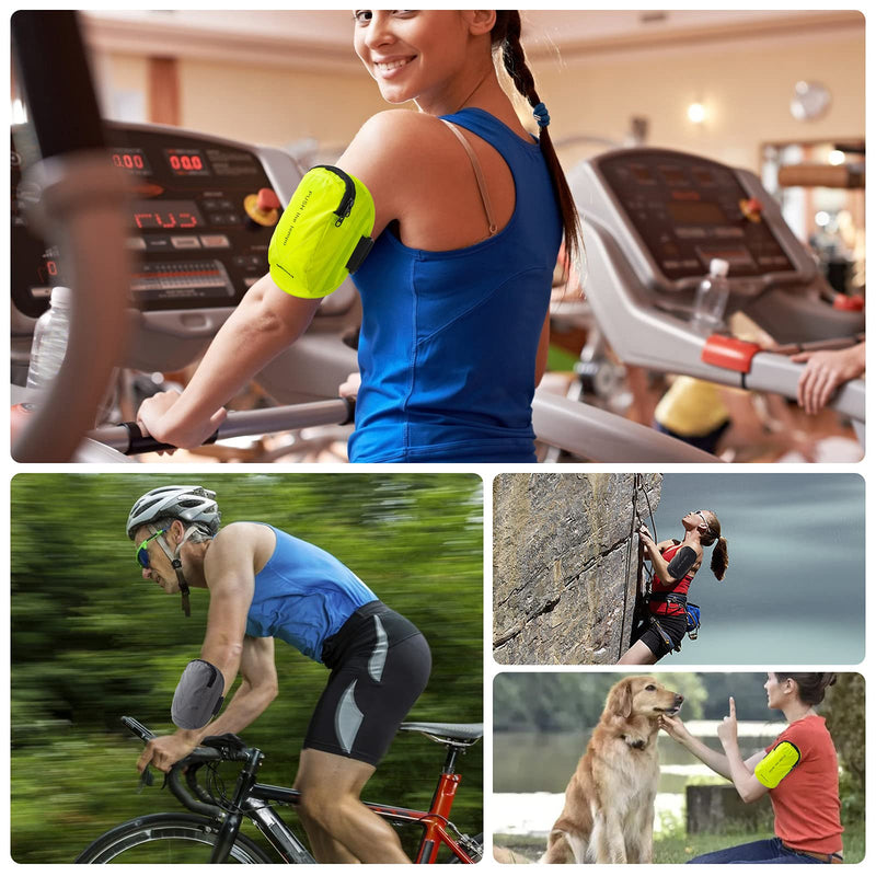 [Australia - AusPower] - Phone Holder for Running, Phone Arm Bands Zipper Wrist Pouch Sweatproof Workout Armband Wrist Strap, Arm Pocket for Running Gym Yoga Climbing Cycling Hiking, Compatible with lphone 12/11/ 8 Plus Black 