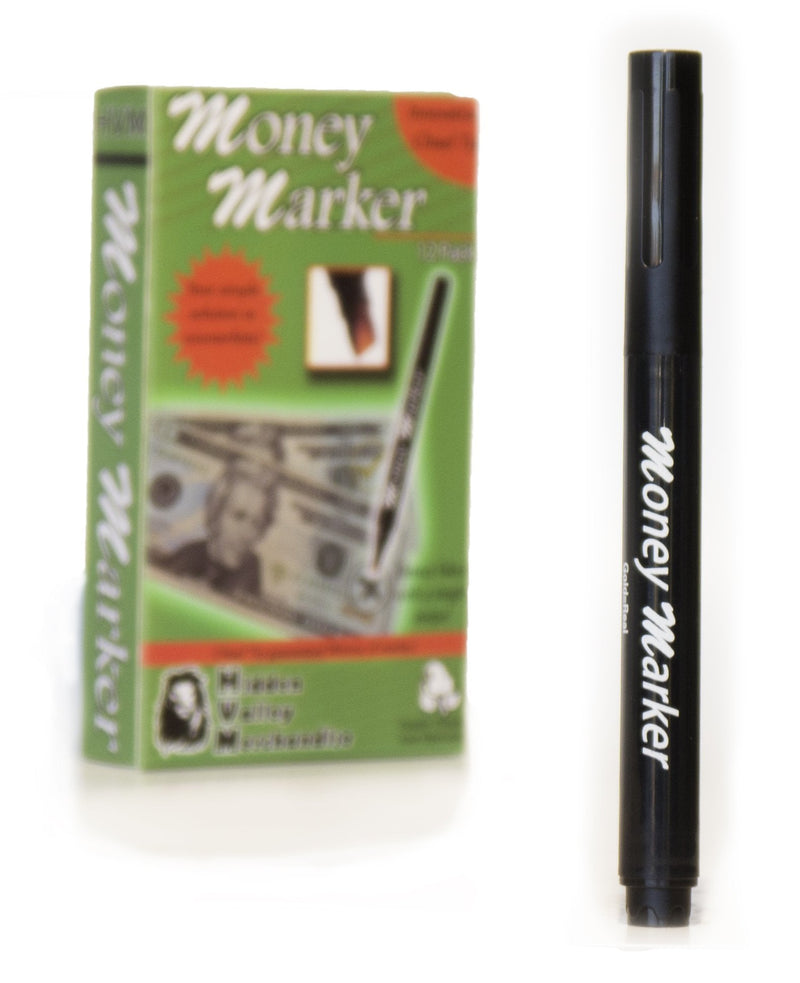 [Australia - AusPower] - Money Marker (12 Pens) --- Counterfeit Bill Detector Pen with Upgraded Chisel Tip - Detects Fake Counterfit Bills, Universal Currency Detectors Pack 