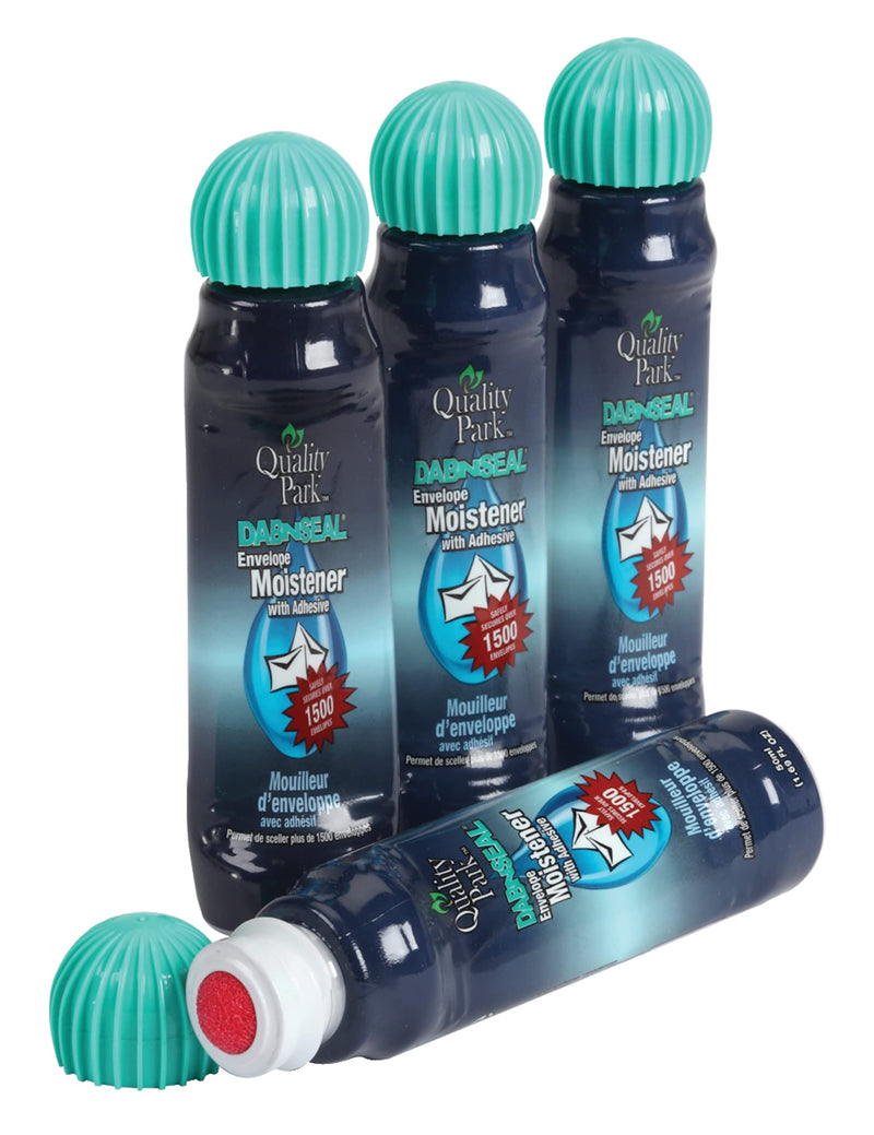 [Australia - AusPower] - Quality Park Dab-N-Seal Envelope Moistener with Adhesive, 50ML Bottle, 4 Pack (46071) 