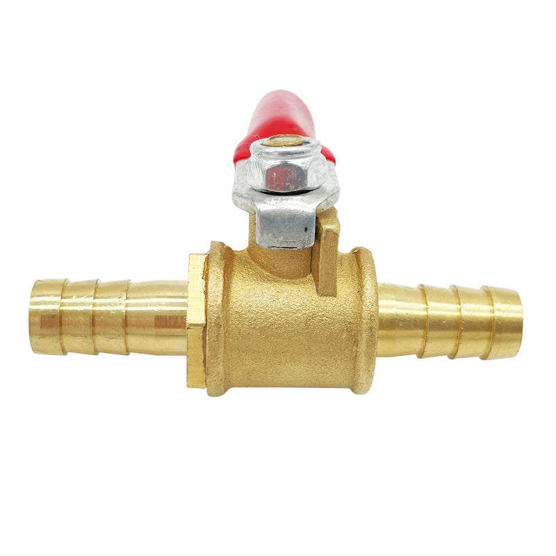 [Australia - AusPower] - Metaland Brass 3/8" Barb Valve 2 Way Shut-Off Valve for Water Fuel Air 10mm Pex Tubing (Pack of 2) 