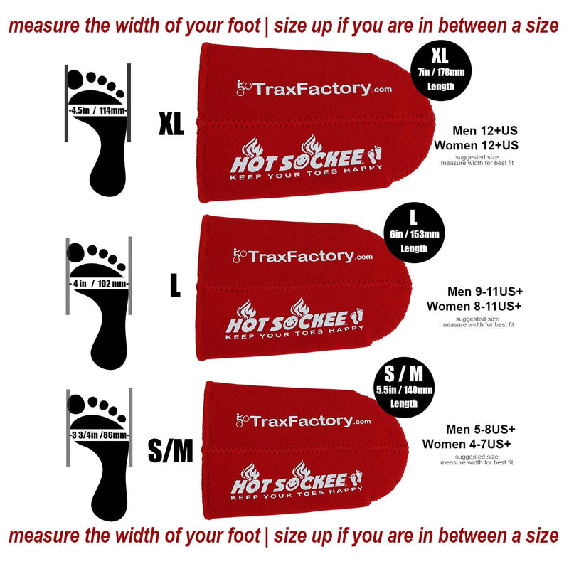 [Australia - AusPower] - Hot Sockee - Neoprene Toe Warmers - Worn Inside Shoes or Boots - 3 Sizes - Cycling, Hiking, Winter Sports, Camping, Work & Construction Boots Small-Medium 