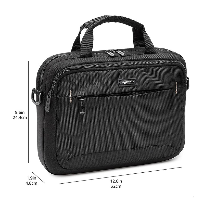 [Australia - AusPower] - Amazon Basics 11.6-Inch Laptop and iPad Tablet Shoulder Bag Carrying Case, Black 