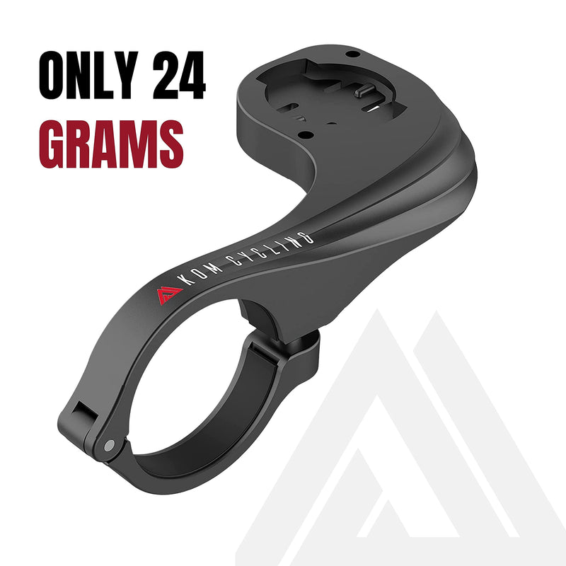[Australia - AusPower] - KOM Cycling Wahoo Elemnt Mount Compatible with Multiple Wahoo Computers Including The Wahoo Elemnt Bolt, Elemnt Roam, Elemnt Mini, and Elemnt - Multiple Colors 24g Out Front Computer Mount Black 