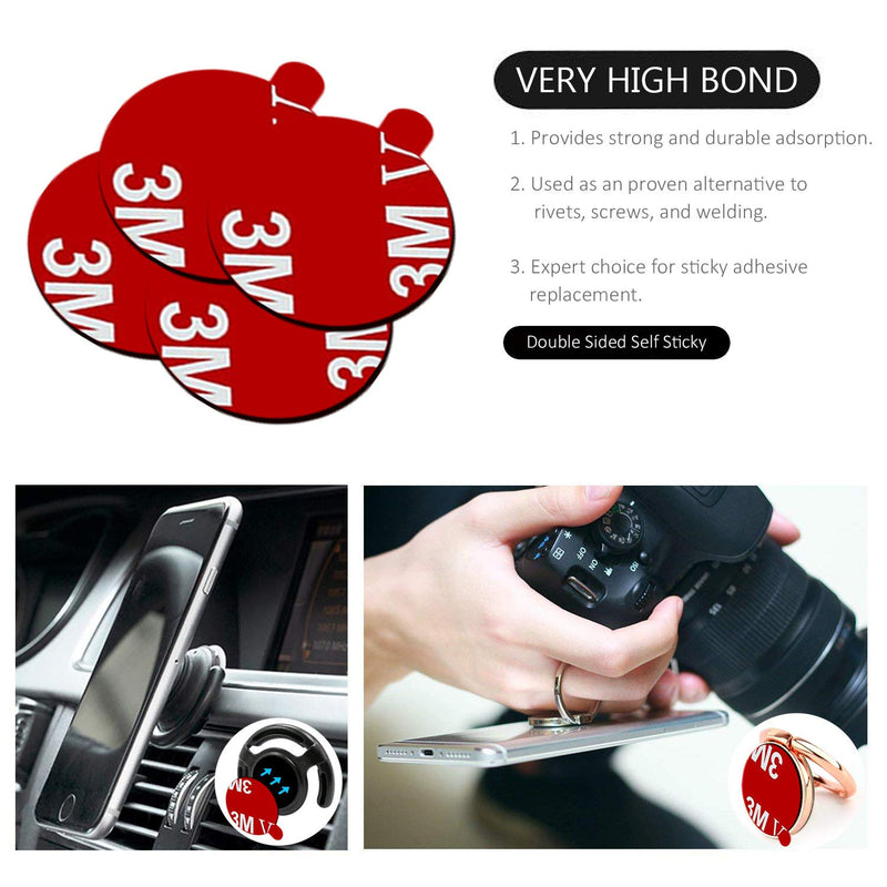 [Australia - AusPower] - Very High Bond Sticky Adhesive, AZXYI 12 PCS Double Side Stickers Adhesive Replacement Compatible with Socket Mount Base, Round Adhesive Tape for Car Magnetic Phone Holder Base & Phone Ring Holer Base 