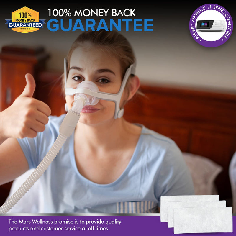 [Australia - AusPower] - CPAP Filters Fits ResMed Airsense 11 Disposable Felt Pollen air Filter - 40 Pack- Made in The USA CPAP Filter Supplies Series Machines - by Mars Wellness 40 Filters 