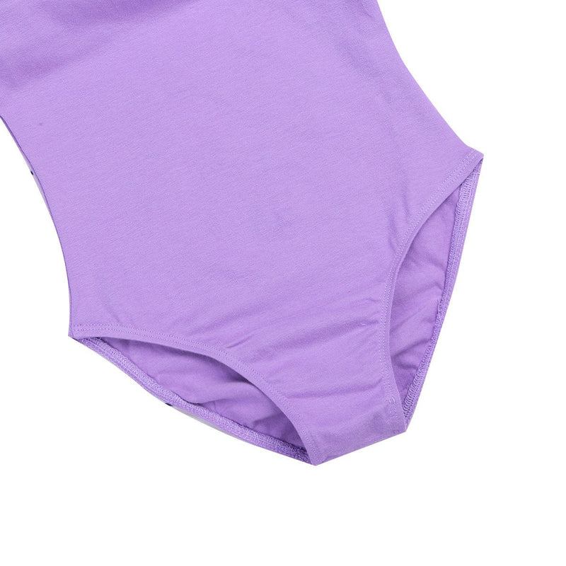 [Australia - AusPower] - Alvivi Kids Girls Ruffle Sleeves Ballet Tutu Dress Leotard with Skirt Gymnastics Dance Wear Costumes Purple 5-6 