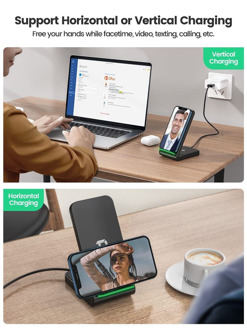 [Australia - AusPower] - 【Max 23W Quick Wireless Charging Station】 Trudin 3 in 1 Wireless Charger Stand for iWatch/Airpods/iPhone13/13Pro/12/12Pro/11/11Pro/Samsung S22/S21【Qi-Certified Charging】 (No Adapter) 