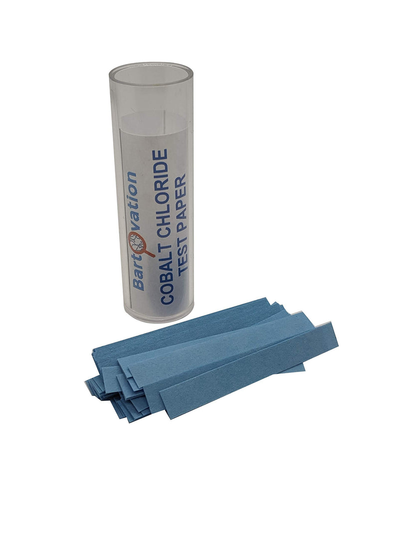 [Australia - AusPower] - Cobalt Chloride Test Paper [Vial of 100 Strips] for Water, Moisture and Humidity Detection 