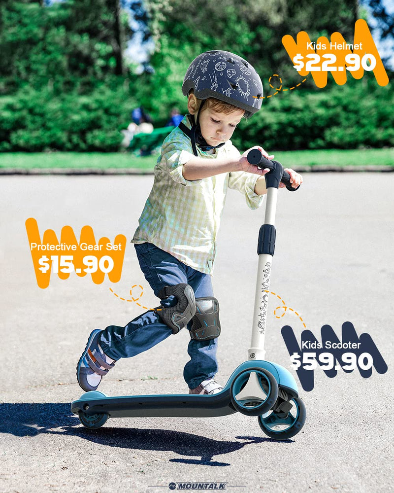 [Australia - AusPower] - MOUNTALK Knee Pads for Kids/Toddler, Boys and Girls Skate Pads Protective Gear Set with Elbow Pads, Wrist Guards and Knee Pads(Blue,S) S Size for 2-5 Years Old Blue 