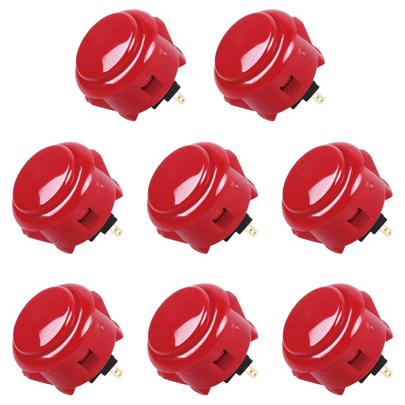 [Australia - AusPower] - Sanwa JLF-TP-8YT Joystick + Sanwa 8 pcs OBSF-30 Push Button Bundle Kit Color : Red - for Arcade Game 4 & 8 Way Adjustable, Compatible with Catz Mad SF4 Tournament Joystick S@NWA 