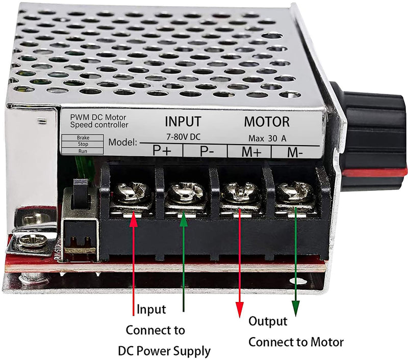 [Australia - AusPower] - 7-80V PWM DC Motor Speed Controller Switch 30A,Motor Speed Control Regulator 