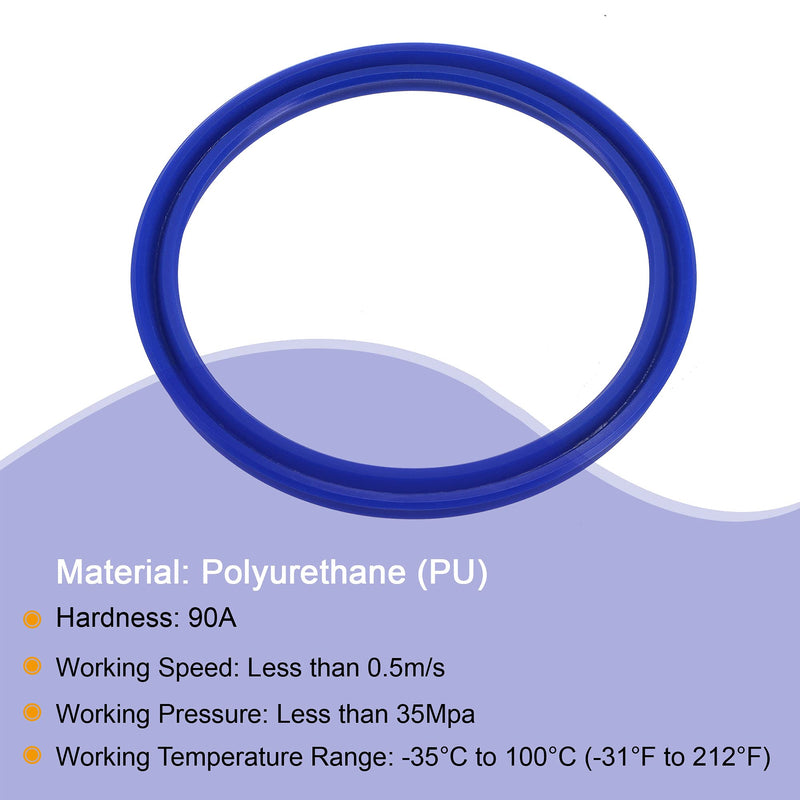 [Australia - AusPower] - MECCANIXITY UHS Radial Shaft Seal 70mm ID x 80mm OD x 6mm Width PU Oil Seal, Blue Pack of 2 70x80x6mm 