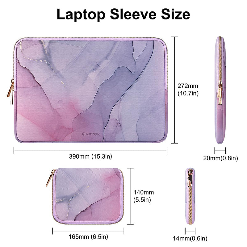 [Australia - AusPower] - ARVOK 15 15.6 16 inch Laptop Sleeve for MacBook Pro 15 inch/MacBook Pro 16 inch Water-Resistant Laptop Case Notebook Computer/Tablet Pouch Cover for HP/Dell/Lenovo/Asus/Acer/Samsung with Extra Bag 15-15.6 inch Pink Ink Painting 