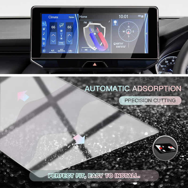 [Australia - AusPower] - CDEFG Screen Protector for 2021 Venza: Navigation Display Touch Screen Foils for 2021 Venza Tempered Glass HD Protective Film (Black Frame for 12.3 inch) Black Frame for 12.3 inch 