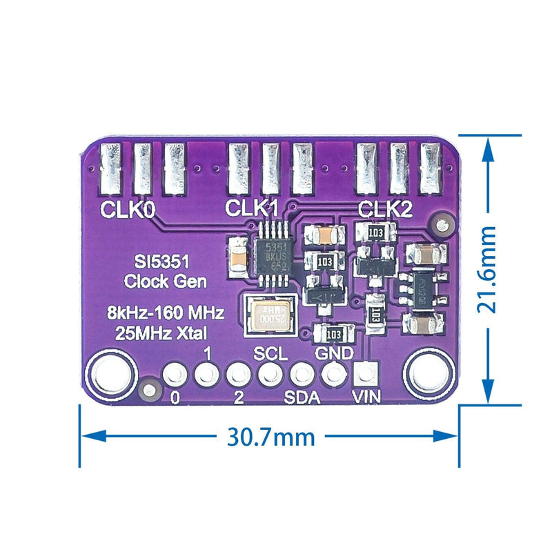 [Australia - AusPower] - HiLetgo Si5351 Si5351A I2C IIC High Frequency Signal Generator Square Wave Frequency Generator 3.3-5V 8KHz -160MHz for Arduino 