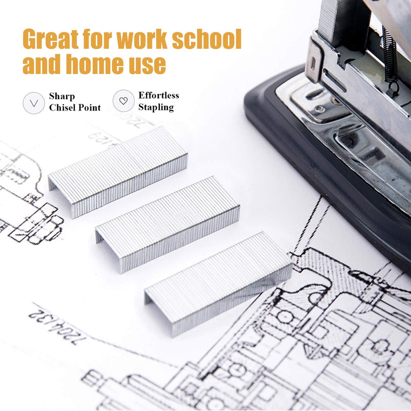 [Australia - AusPower] - Deli 5,000 Staples, Fits Deli 60 Sheet Capacity Stapler, 3/8" Leg Length Staples of 70 Sheet Capacity, 23/10, Jam Free Sharp Chisel Point Design, 10 Boxes of 500 Staples 23/10-Large 