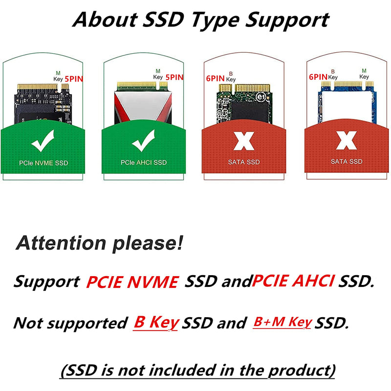 [Australia - AusPower] - ACTIMED NVMe PCIe Adapter M.2 SSD to PCI-e / Powerful Heat Sink Dissipation / PCIE X1 Interface Compatible with PCI-e Slots X1, X4, X8, X16 / for M-Key M.2 SSD / 2230 2242 2260 2280 / Toolkit Included PCIE X1(X4X8X16) 