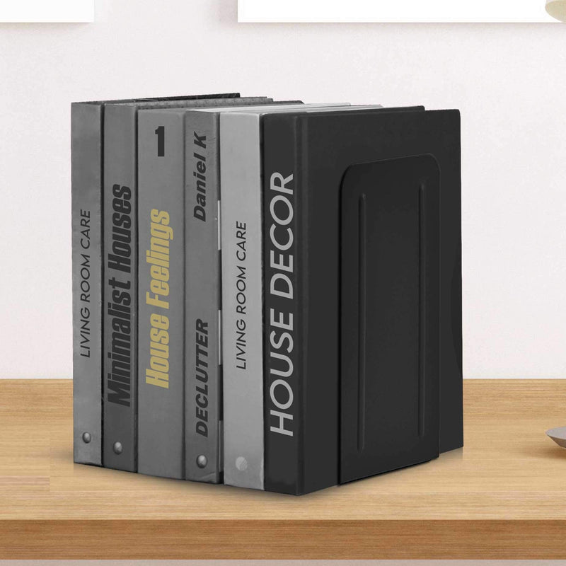 [Australia - AusPower] - Acrimet Jumbo Premium Metal Bookends 9" (Heavy Duty) (Black Color) (1 Pair) 