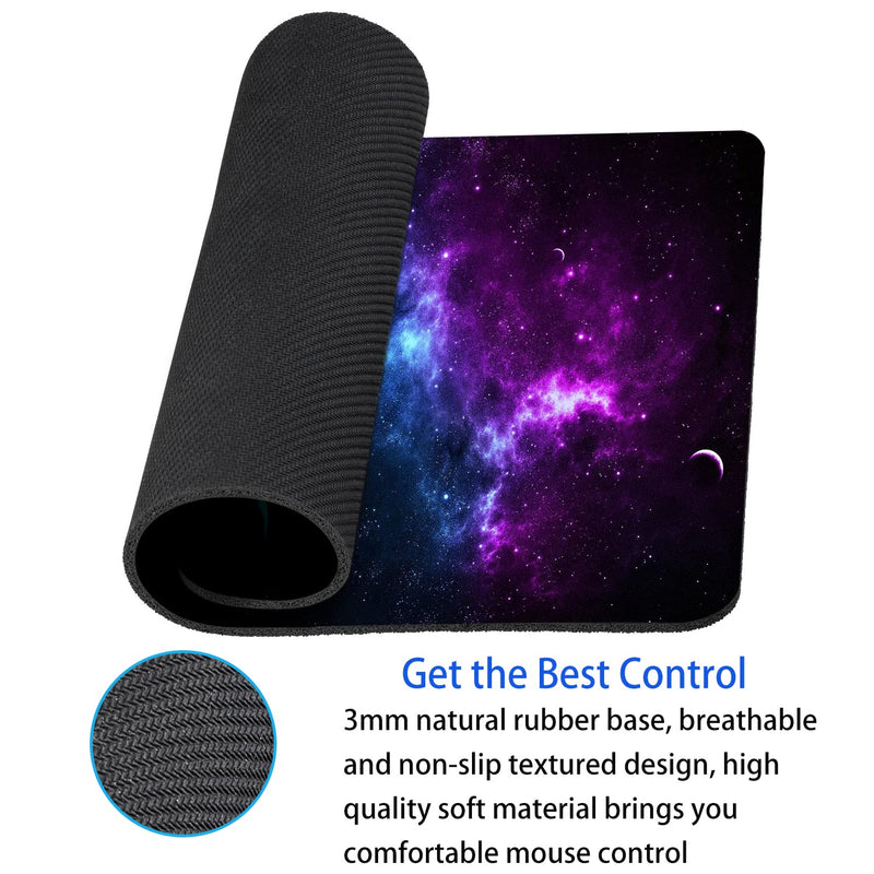 [Australia - AusPower] - Shalysong Mouse pad Small Computer Mouse pad with Personalized Galaxy Design Office Non-Slip Rubber Mousepad 9.5 x 7.9 in Rectangular galaxy 