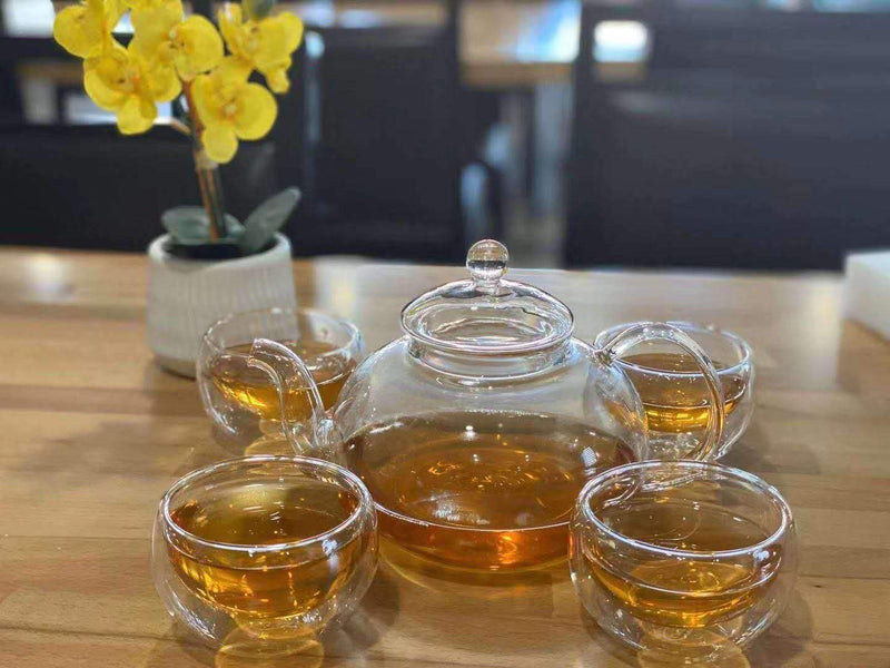 [Australia - AusPower] - CnGlass Double Wall Glass Tea Cup Set of 4（3.4oz 100ML）Asian Insulated Clear Teacups,Small Espresso Cup for Coffee 3.4OZ ounces 