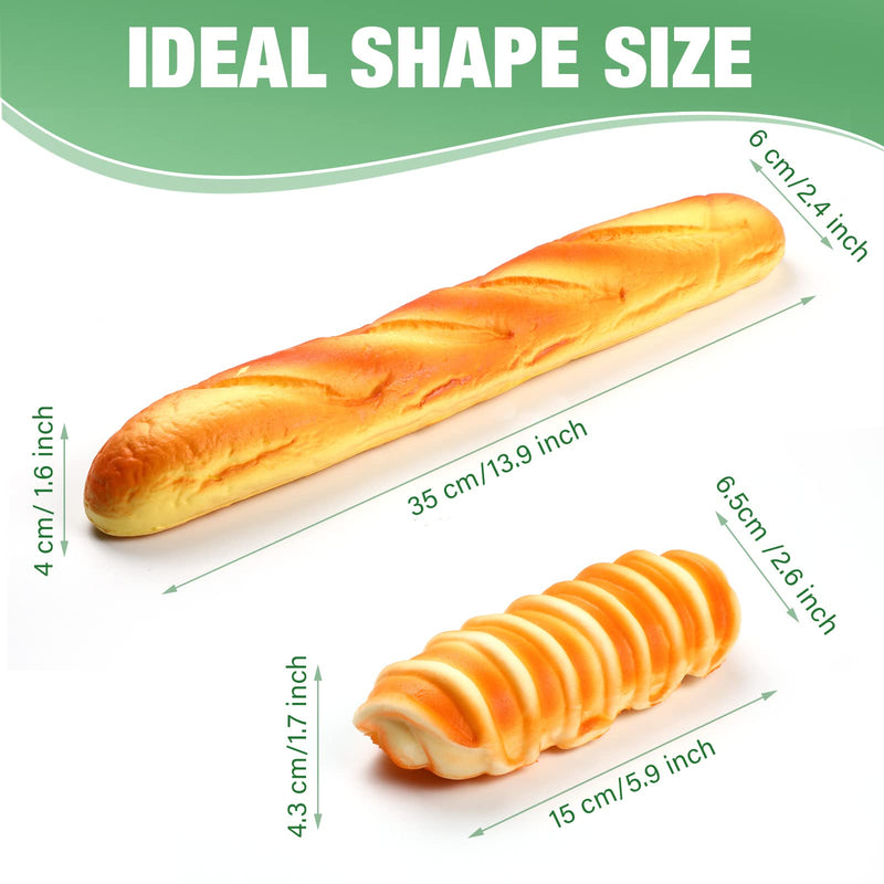 [Australia - AusPower] - 2 Pieces Keyboard Mouse Wrist Rest Pad Wrist Rest Support Funny Desk Wrist Pad Toast Bread Keyboard Rest Cute Wrist Cushion for Keyboard Typing (13.4 x 2.2 x 1.6/ 5.9 x 1.6 x 2.4 Inch, Mixed Style) 13.4 x 2.2 x 1.6/ 5.9 x 1.6 x 2.4 Inch 