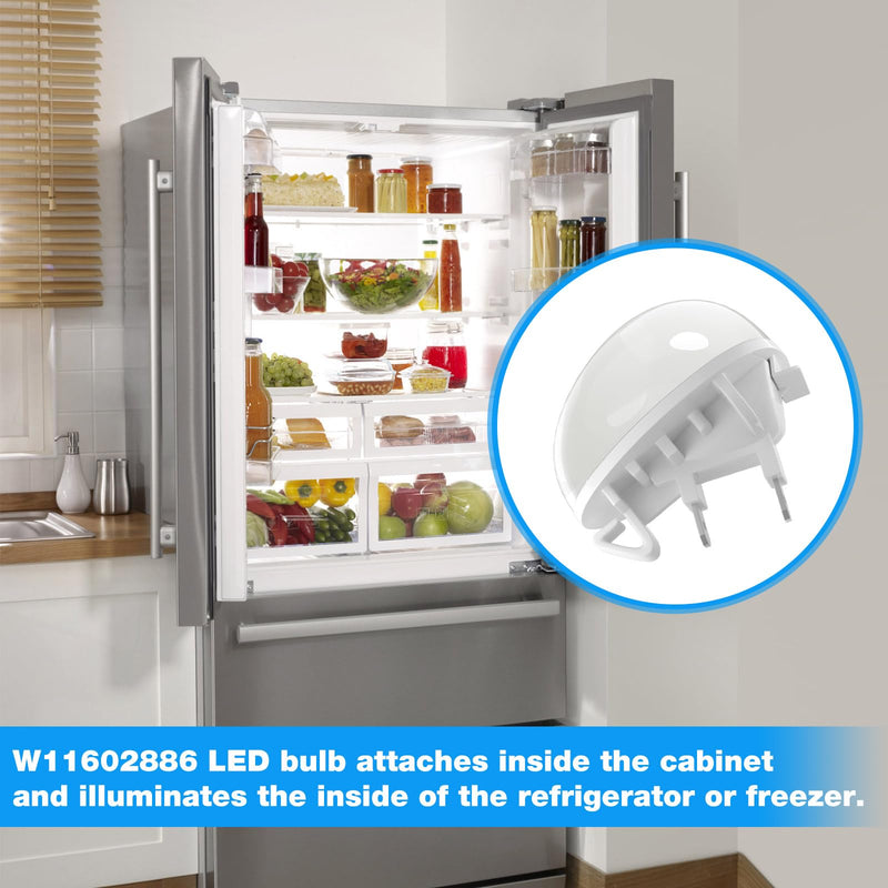 [Australia - AusPower] - W11602886 Refrigerator LED Light Bulb FOR Whirlpool Kenmore Amana Refrigerator Freezer Light W11468934 W11449273 W11251749 W11520324 AP6986570 W11549780 