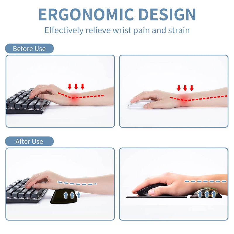 [Australia - AusPower] - Keyboard Wrist Rest + Mouse Pad + Mouse Wrist Rest Support Set + Coaster, Ergonomic Memory Foam Mouse and Keyboard Pad Set for Laptop Computer Office Home Working Gaming, Sunflower Butterfly 