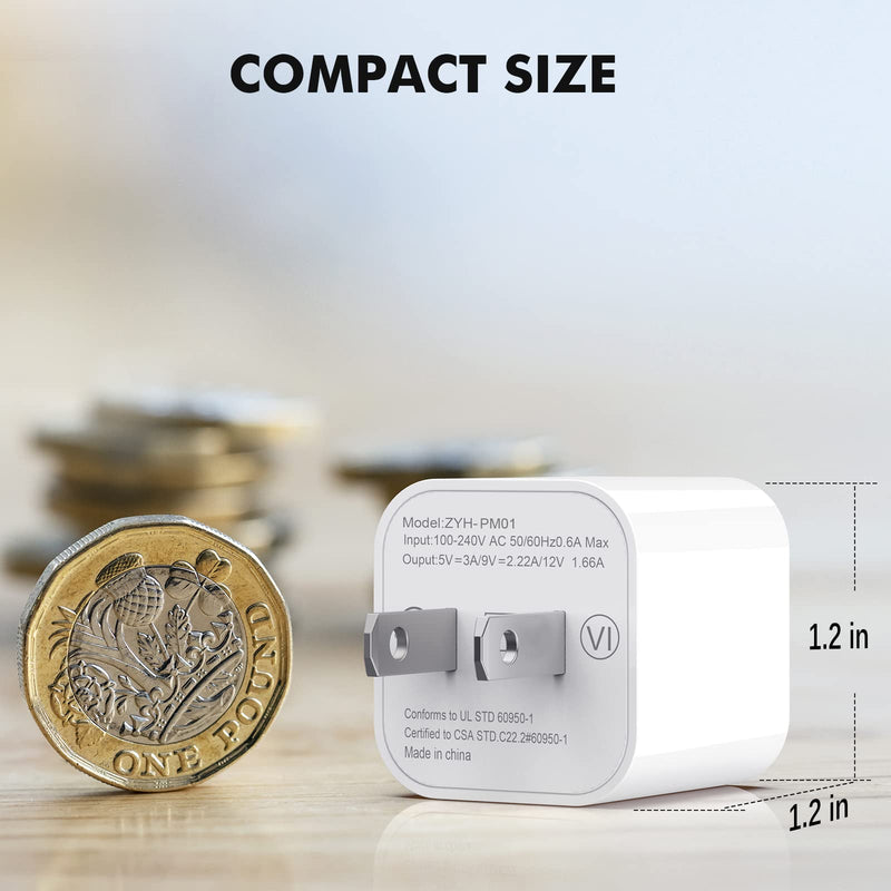 [Australia - AusPower] - iPhone 12 13 14 Charger Fast Block [Apple MFi Certified] USB C Charger 2Pack Type C Adapter Plug Wall Charging for iPhone14 Pro Max/14 Pro/13 Pro Max/12 ProMax/11ProMax/11/SE2/XR,XSMAX/iPad Pro(White) 2 Pack block 