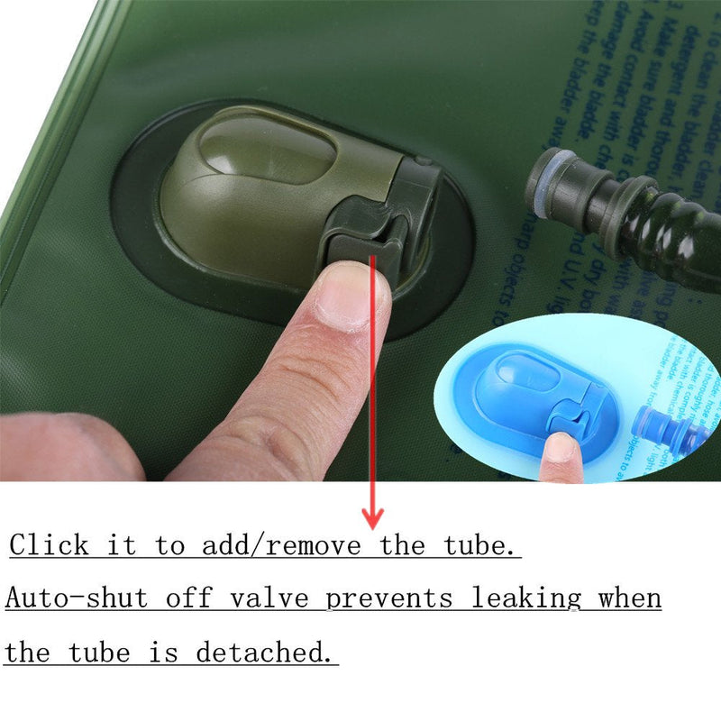 [Australia - AusPower] - Baen Sendi Hydration Bladder 2 Liter/70 oz - Pack of 2(1 Piece Blue+1 Piece ArmyGreen) - BPA Free Hydration Pack Replacement(2 Pack) 