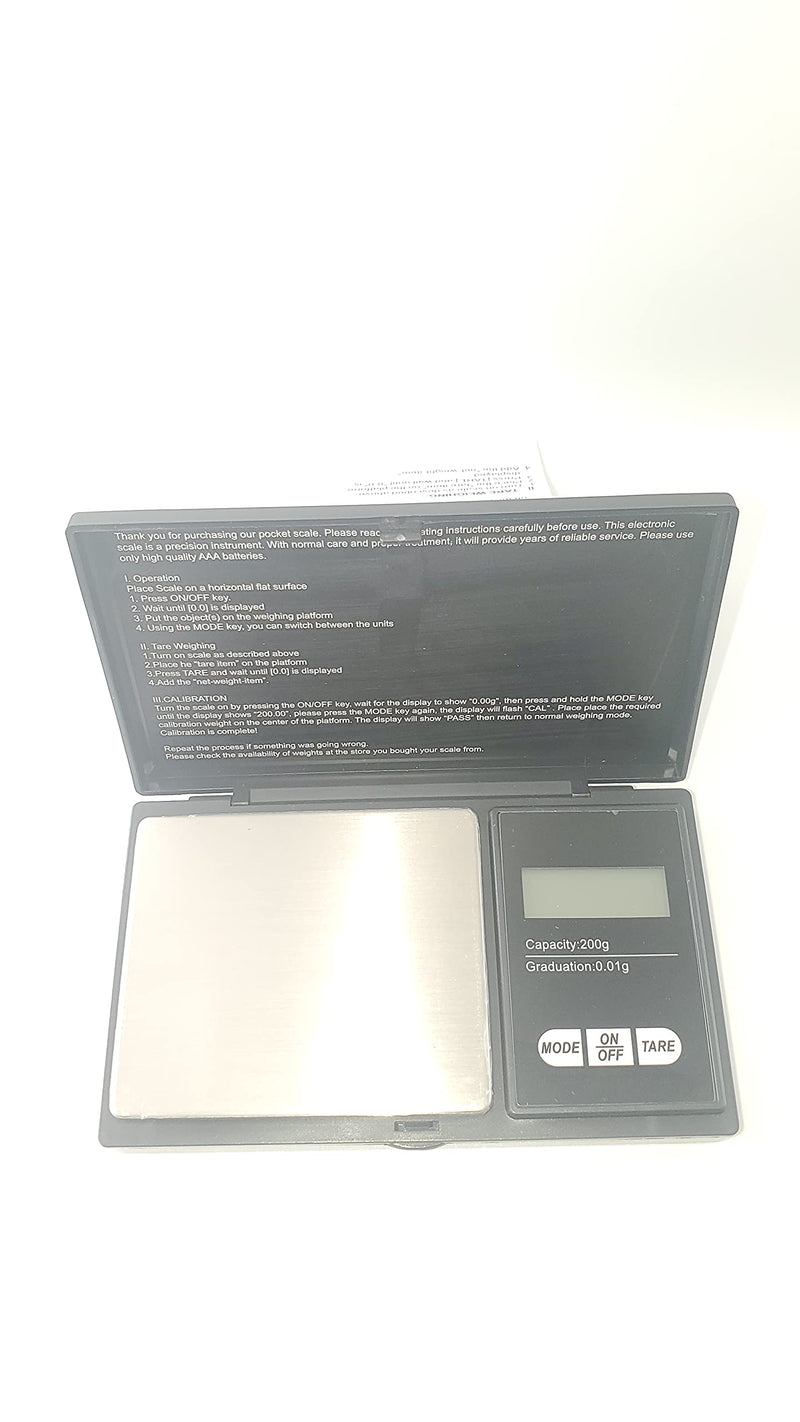 [Australia - AusPower] - THE BULLDOG AMSTERDAM LCD Digital Pocket Scales Grams and Ounces, Herb Scale, Jewelry Scale Battery Included Black200g x 0.01g 