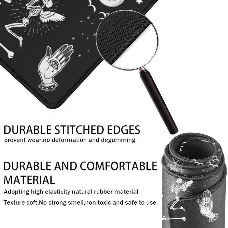 [Australia - AusPower] - Large Gaming Mouse Pad, Long Extended XL Ergonomic Mousepad Desk Pad, Large Rubber Mice Pads Stitched Edges, 31.5'' X 11.8'+ Cup Coaster , Ouija Board Pattern Yu-mouse pad-2-97 