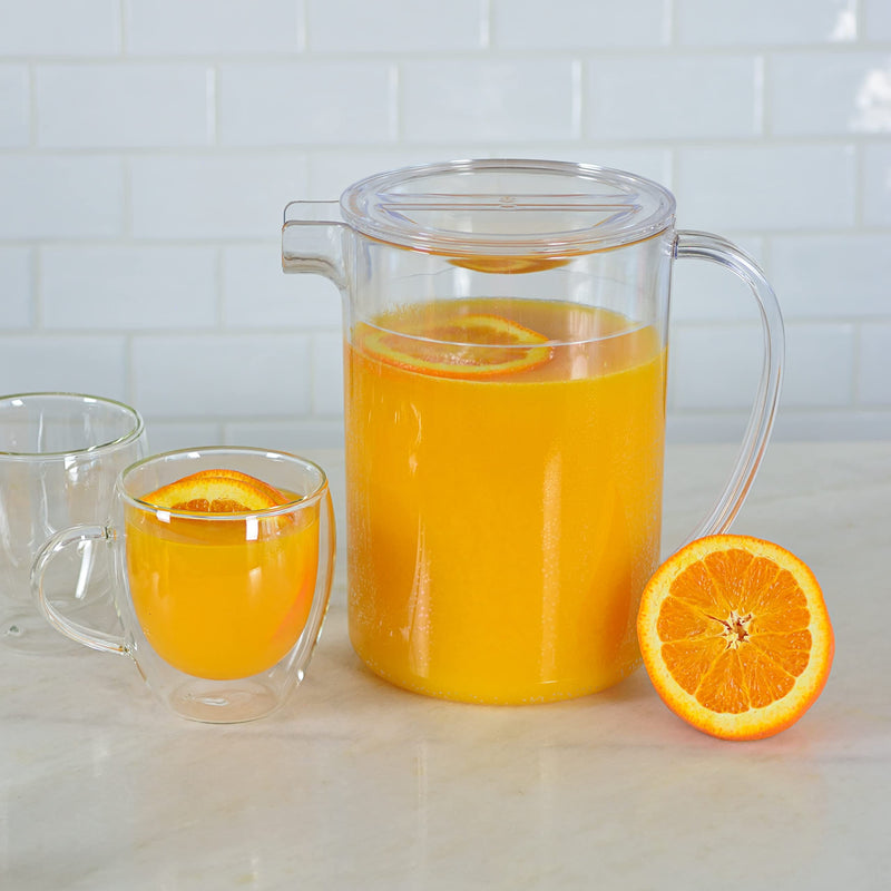 [Australia - AusPower] - Youngever 2 Quarts Plastic Pitcher With Lid, Clear Wide Plastic Pitcher Great for Iced Tea, Sangria, Lemonade, and More 