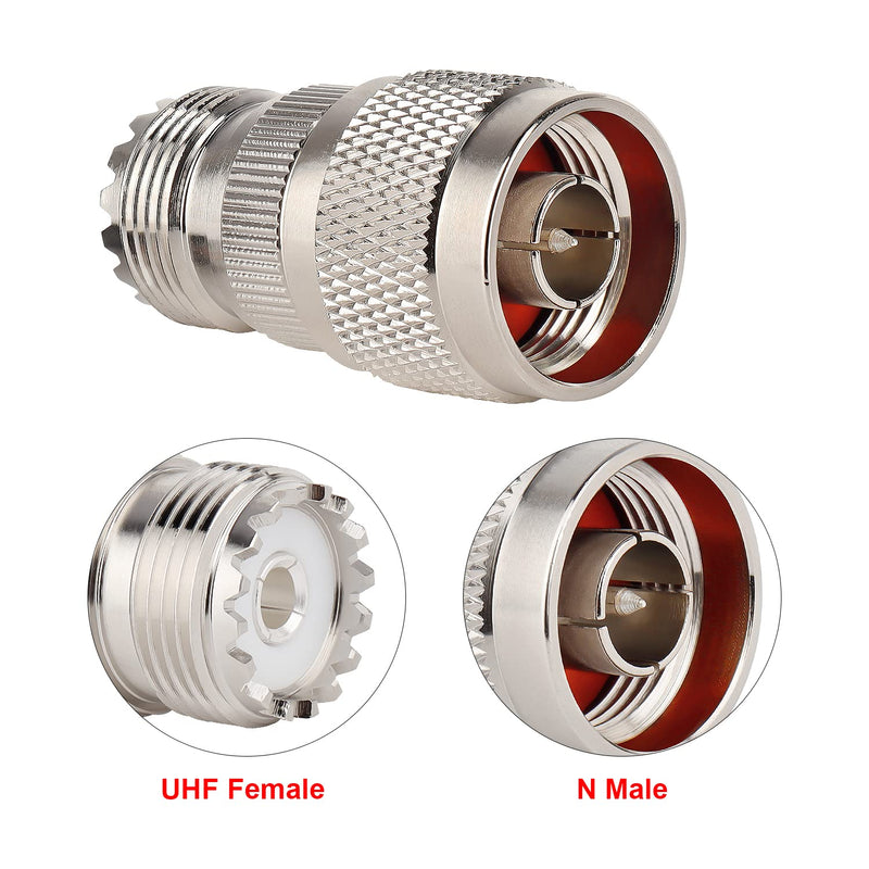 [Australia - AusPower] - XRDS -RF N Male to UHF Female Adapter N Connector to PL-259 SO-239 Coax RF Coaxial Cable Connectors Pack of 5 (NOT for TV) 