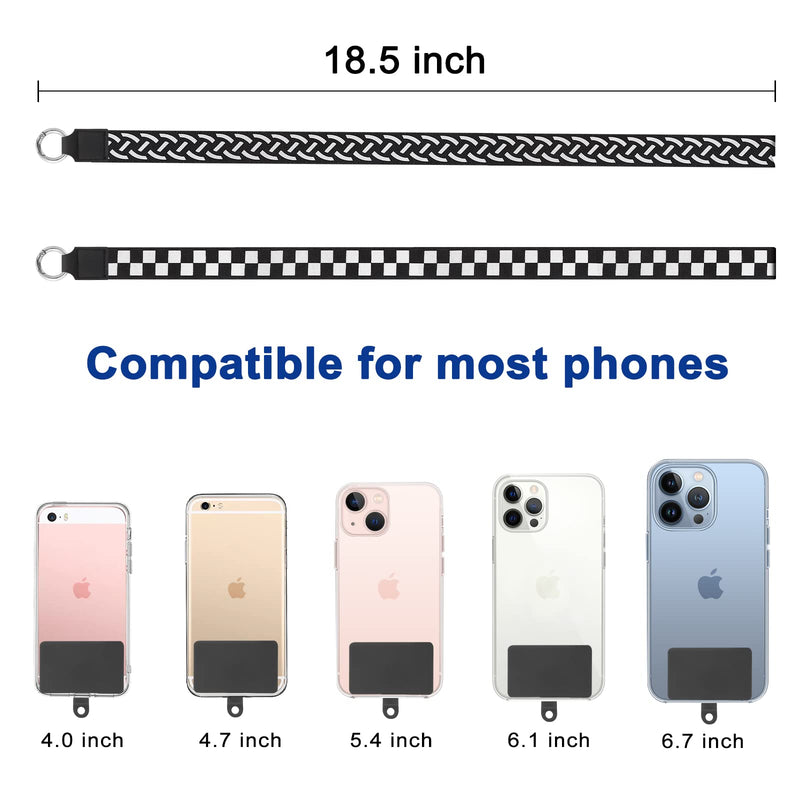 [Australia - AusPower] - SS Phone Lanyard, 2 Cell Phone Neck Strap, 4 Phone Patches, Universal Fit for Most Smartphones (For Neck) Grip+Snake 