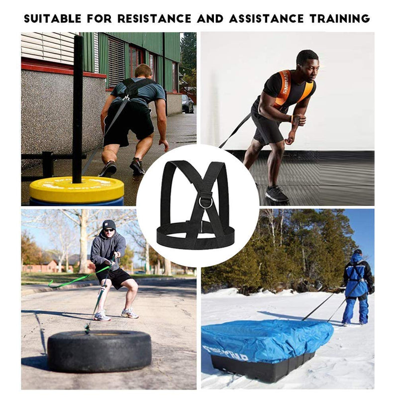 [Australia - AusPower] - OYINDIZ Sled Harness, Weight Speed Sled Workout Tire Pulling Harness Resistance and Assistance Trainer Physical Training Resistance Rope Football Training Equipment Harness for Men and Women 
