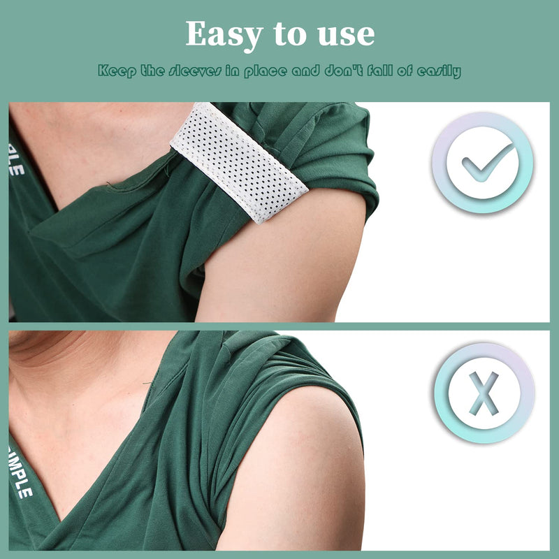 [Australia - AusPower] - DREMISI 4 Pcs Jersey Sleeve Bands Softball Sleeve Holders Soccer Sleeve Ties Scrunchie Holder Roll Up Holder Sports Sleeve Straps with Hook and Loop Fasteners for Shirts Sports Activities Boy Girl 
