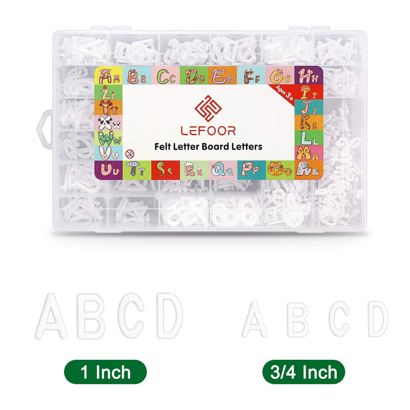 [Australia - AusPower] - Letter Board Letters Only,646 PRE-Cut Characters (3/4 and 1 Inch,White) with Sorting Tray,Felt Letter Board Letters (Choice B) Choice B 