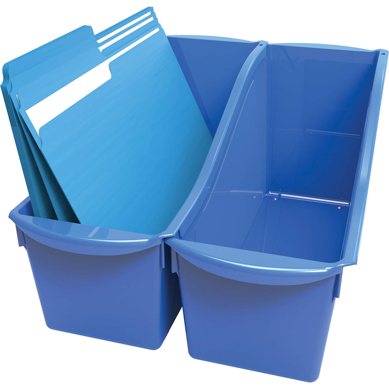 [Australia - AusPower] - Storex Book Set Storage Bin, 7" x 5.3" x 14.3", Blue, 5 per 7" x 5.3" x 14.3" 