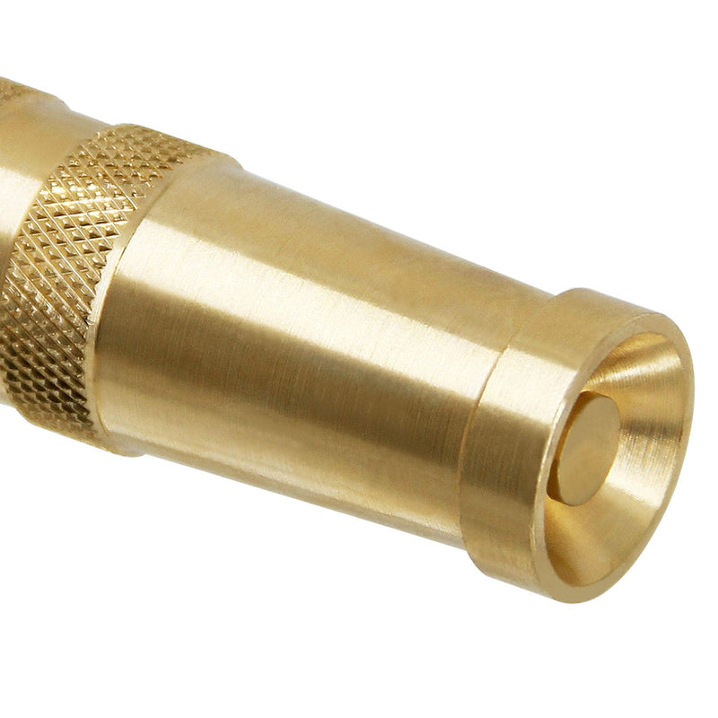 [Australia - AusPower] - Triumpeek Solid Brass Hose Nozzle, 3/4" Adjustable Twist Water Hose Nozzle, 2 Pack 4" Heavy Duty Brass Garden Hose Nozzle with 10 Rubber Washers 