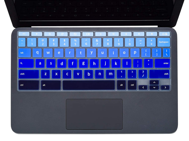 [Australia - AusPower] - Keyboard Cover for HP Chromebook 11A G8 11.6",2020 HP Chromebook 11 11a-na0010nr/21nr/30nr/40nr/50nr/60nr,HP Chromebook X360 12b-ca0010nr,HP Chromebook x360 11 G3 EE Laptop Protective Accessories Ombre Blue6S 