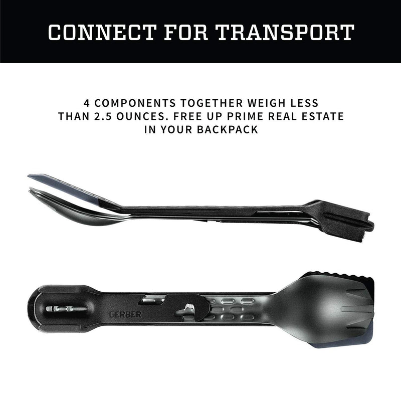 [Australia - AusPower] - Gerber Gear 31-003463N ComplEAT Camping Utensils Cooking Tool Set, Onyx 