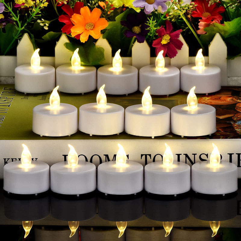 [Australia - AusPower] - Paichi Tea Lights Candles Battery Operated with Remote Control, 12Pcs Flickering Flameless Candle with Timer, Long Lasting 400+ Hours Led Electric Candle for Home Decor, Wedding, Party (WarmWhite) Warm White 
