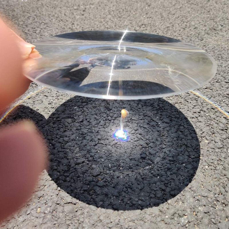 [Australia - AusPower] - Fresnel Lens, Diameter 150mm (5.9''), Focal Length 70mm, Acrylic Lens (not Glass), for Physics Classroom Education, Solar Heating, Magnifiying. (Focal Length 70mm) 