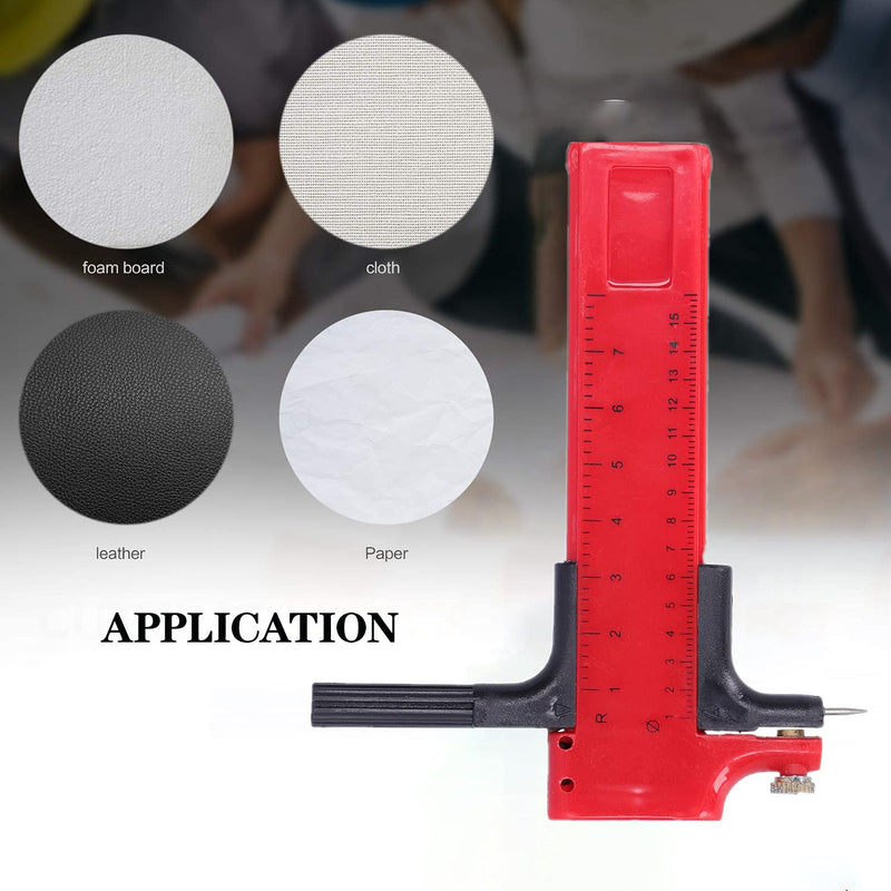 [Australia - AusPower] - Compass Cutter, Adjustable Trimmer Compass Circular Cutting Tool for Rotary Diameter from 10mm to 150mm Perfect Circles Film, Paper, Vinyl, Rubber, etc. 