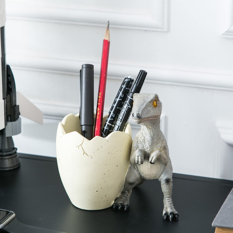 [Australia - AusPower] - Ballis Cute Pencil Holder Funny Dinosaur Desk Accessories,Pen Organizer for Home and Office Decorative Supplies,Decor Toothcup,Resin Gift for Man and Women 