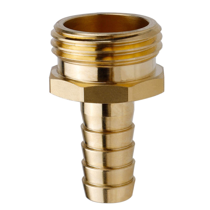 [Australia - AusPower] - Twinkle Star Heavy Duty Brass 1/2" Garden Hose Mender End Repair Connector with Stainless Clamps, Male and Female Garden Hose Fittings, 3 Sets 