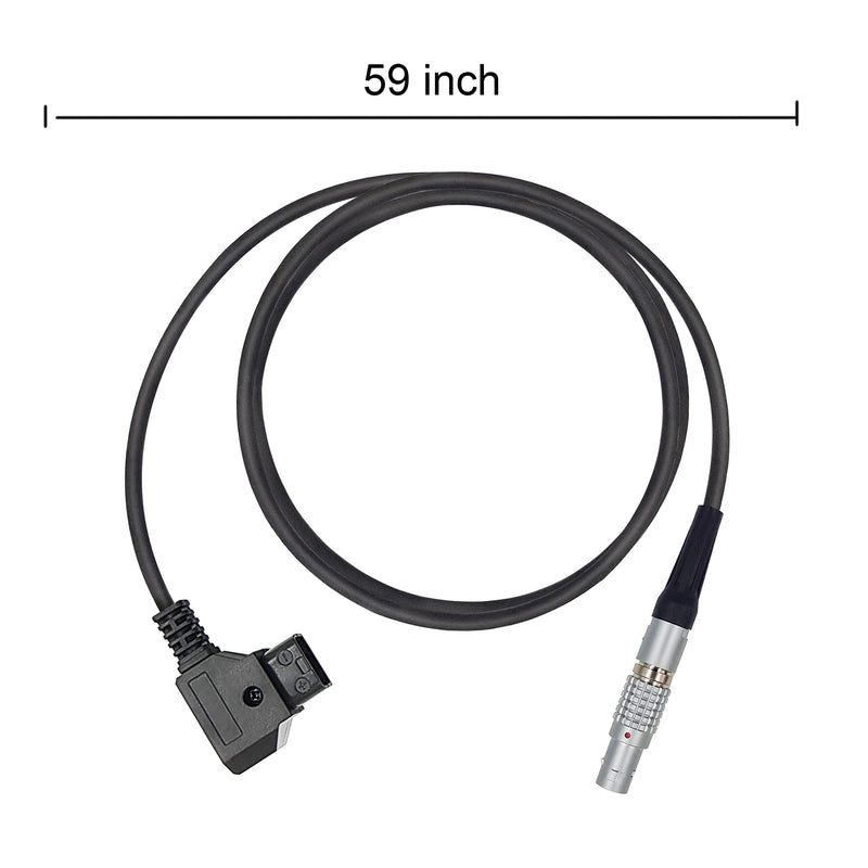 [Australia - AusPower] - LYSRIA D-TAP to LEMO-Type 2 Pin Male Power Cable Suitable for Anton Bauer Teradek Z Cam ARRI RED Komodo DJI TILTA Paralinx Preston Transvideo Offhollywood Switronix Panasonic，59 inch Straight Cable 
