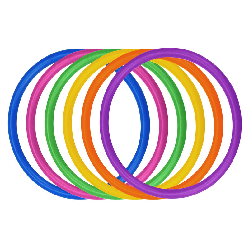 [Australia - AusPower] - Topbuti 24 Pcs Multicolor Plastic Toss Rings Kids Ring Toss Game Carnival Rings for Speed and Agility Practice Games, Garden Backyard Outdoor Games, Bridal Shower Game, Game Booth （3.1 Inch） 